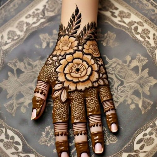 floral mehndi art in kolkata