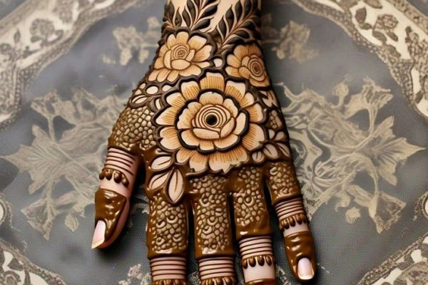 floral mehndi art in kolkata